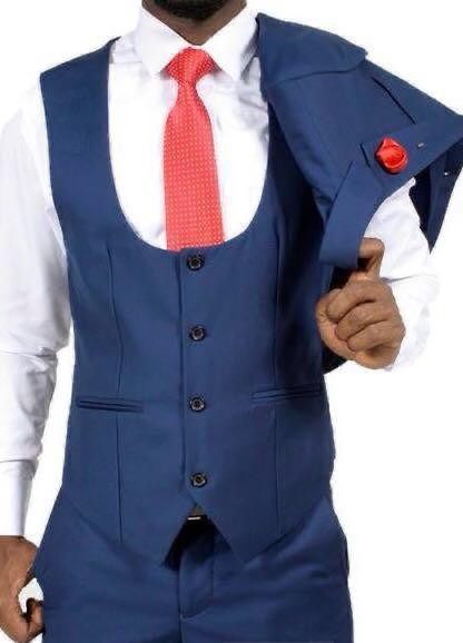 Slim-fit 3piece Navy Suit