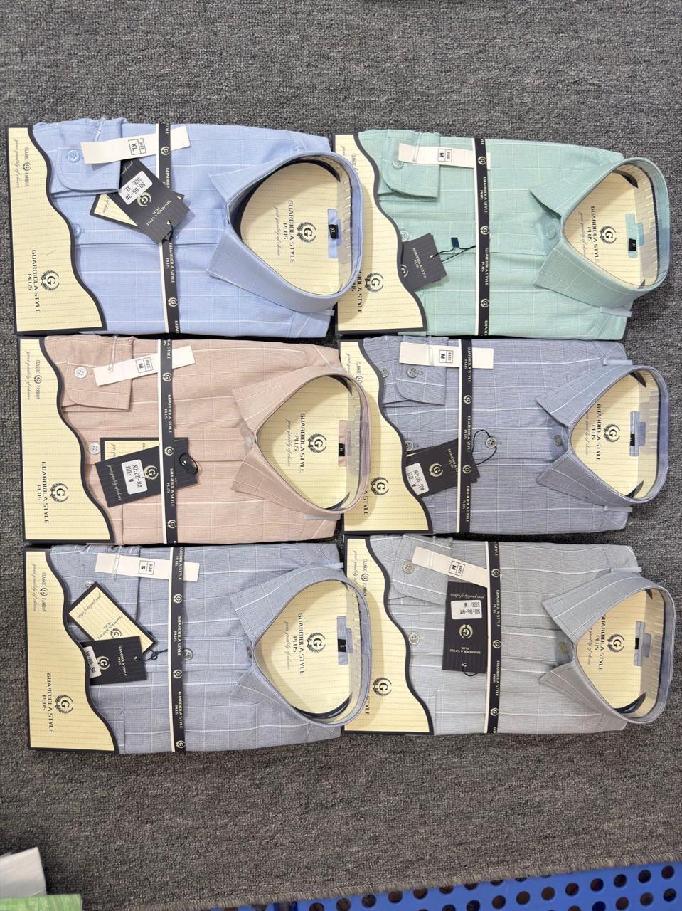 collection of checked Guardiola plus shirts