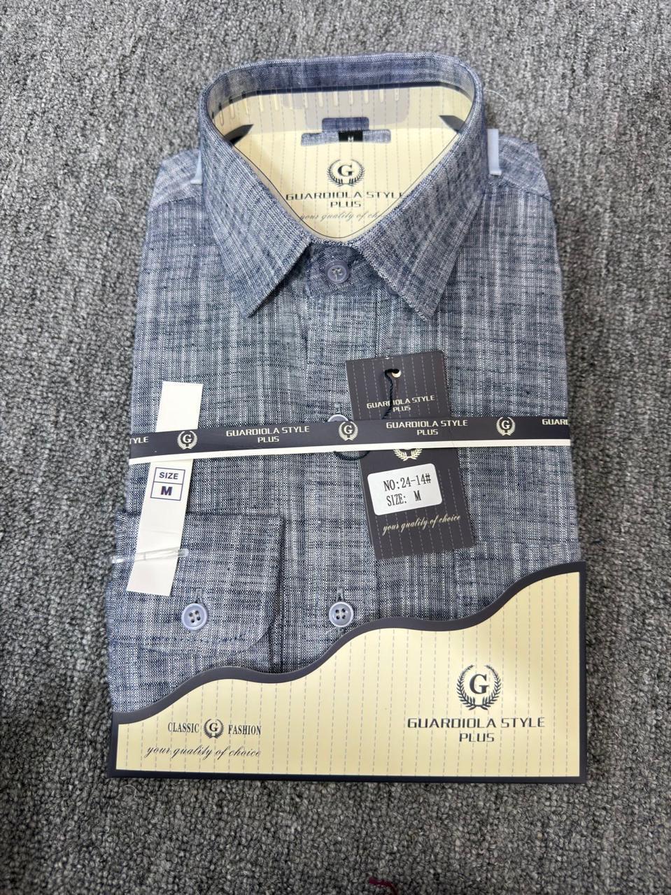 linen grey color Guardiola plus shirt