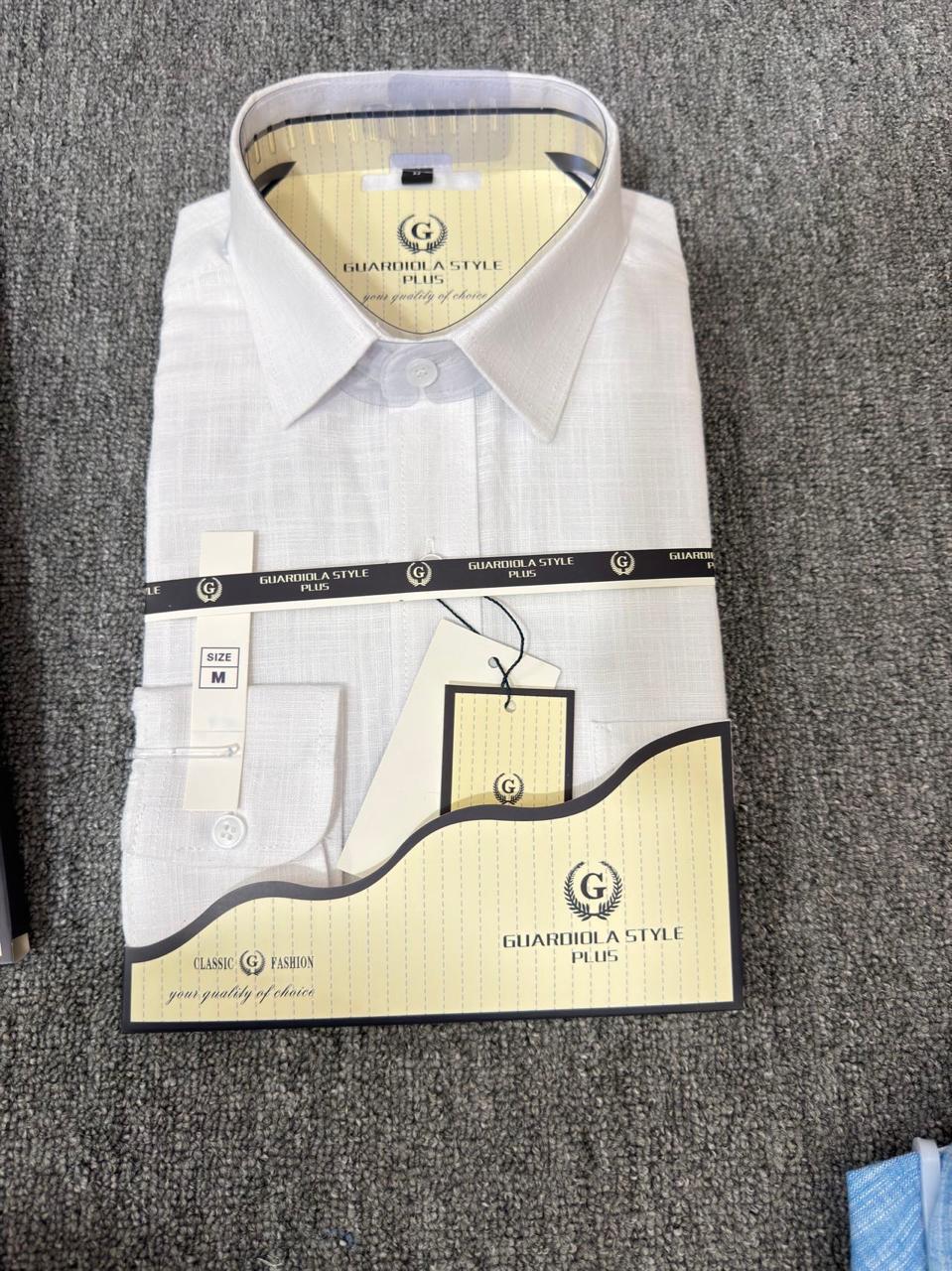 linen white shirt Guardiola plus