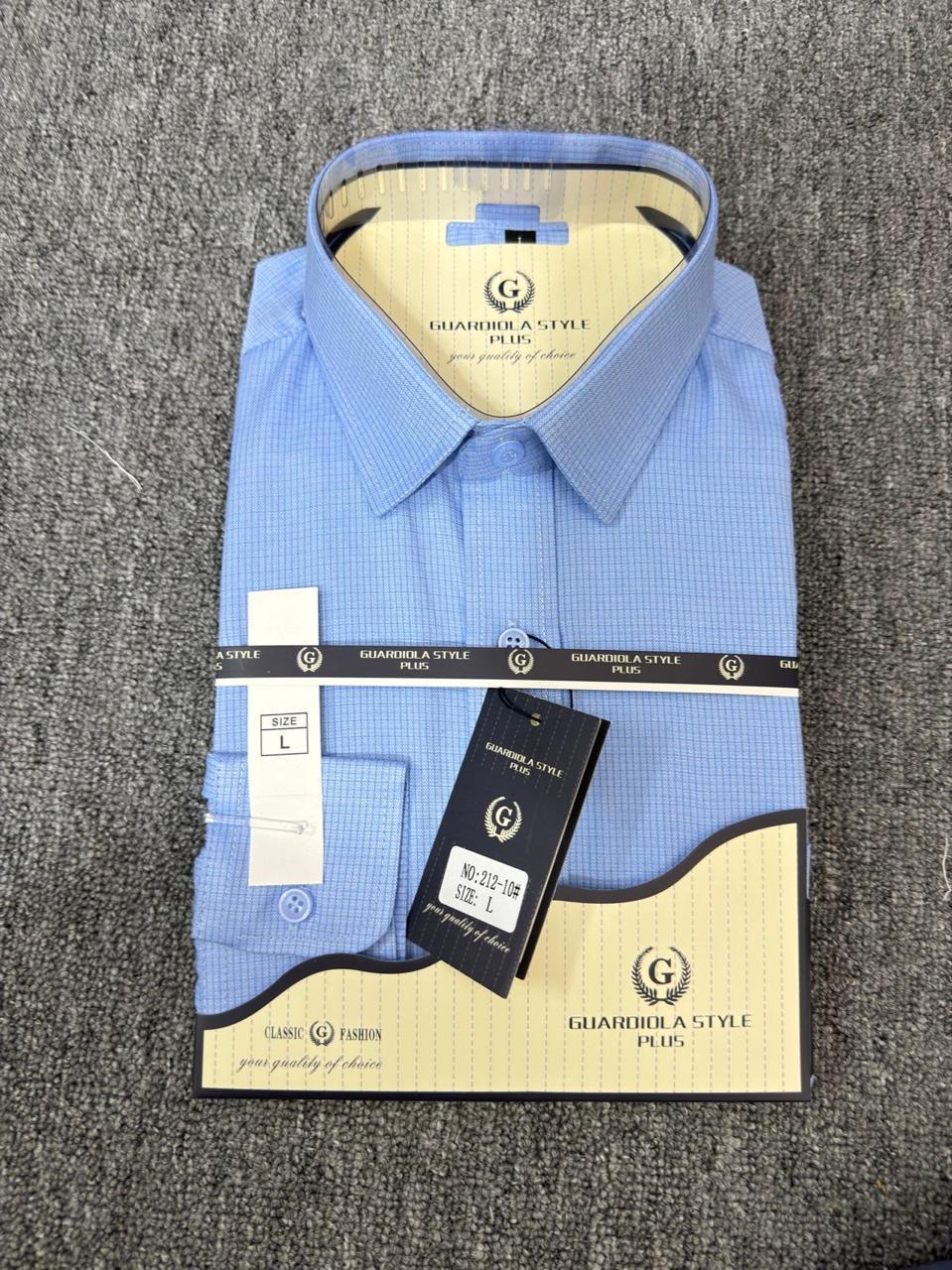 light blue Guardiola plus shirt