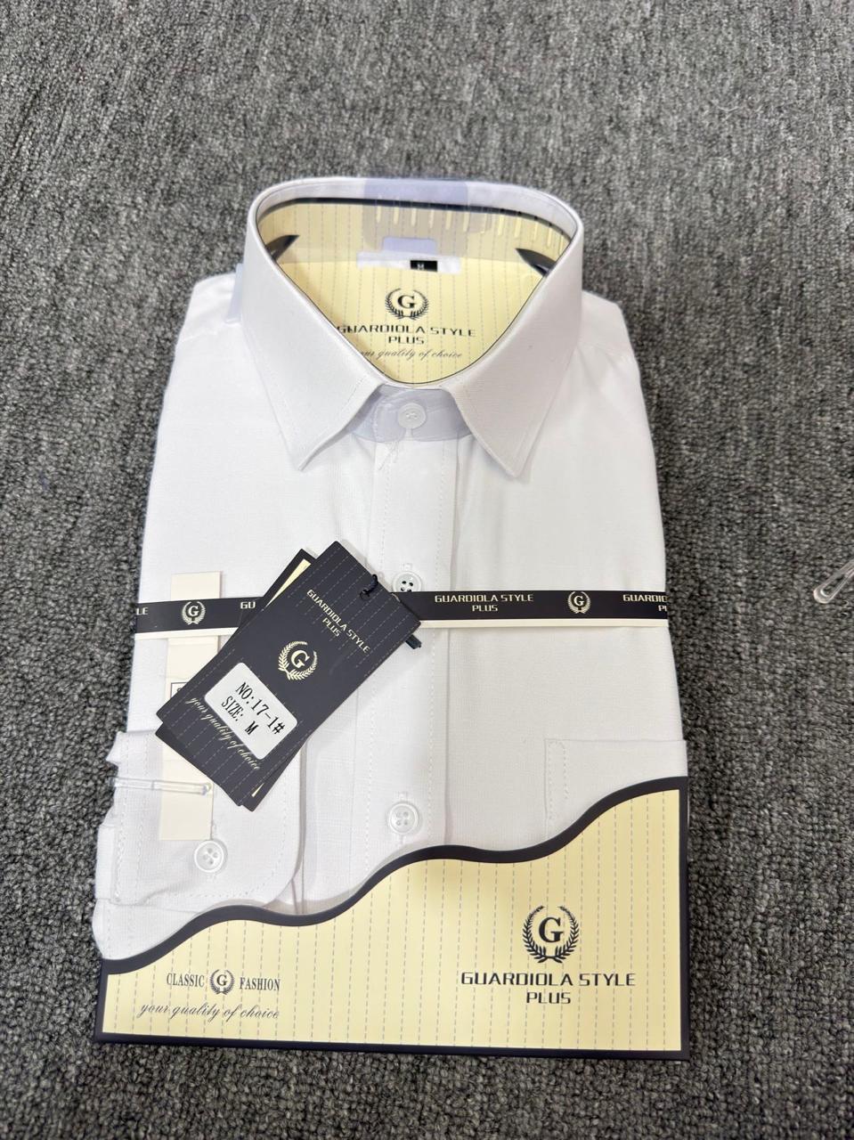 white Guardiola plus shirt