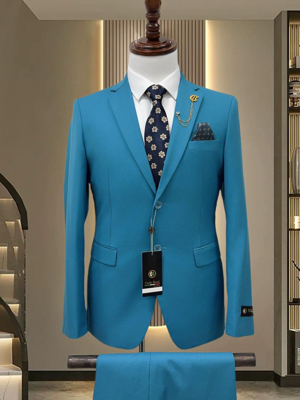 Billionaire 2 Piece Blue Suit