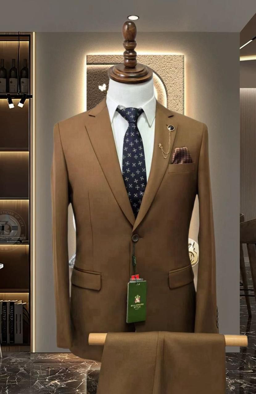 Billionaire 2 Piece Brown Suit