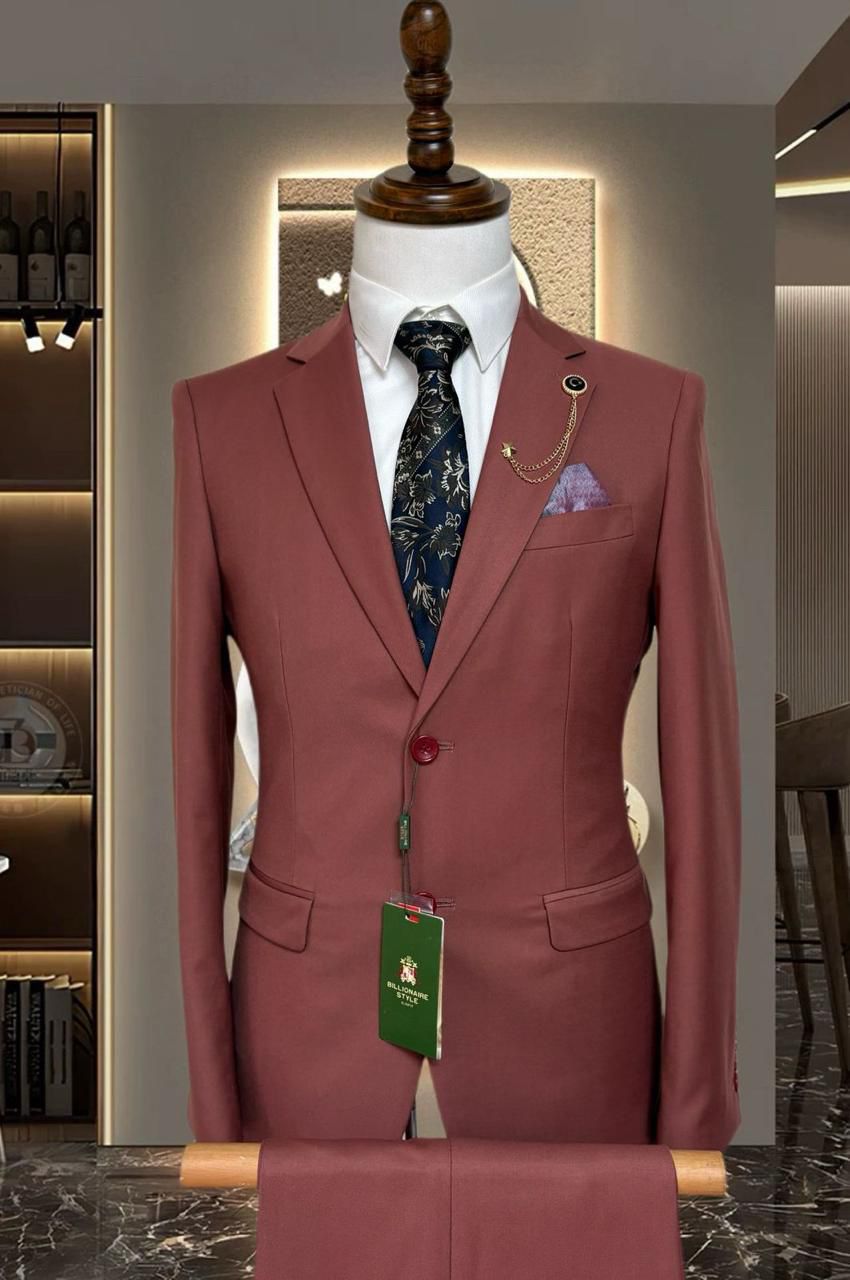 Billionaire 2 Piece Peach Suit