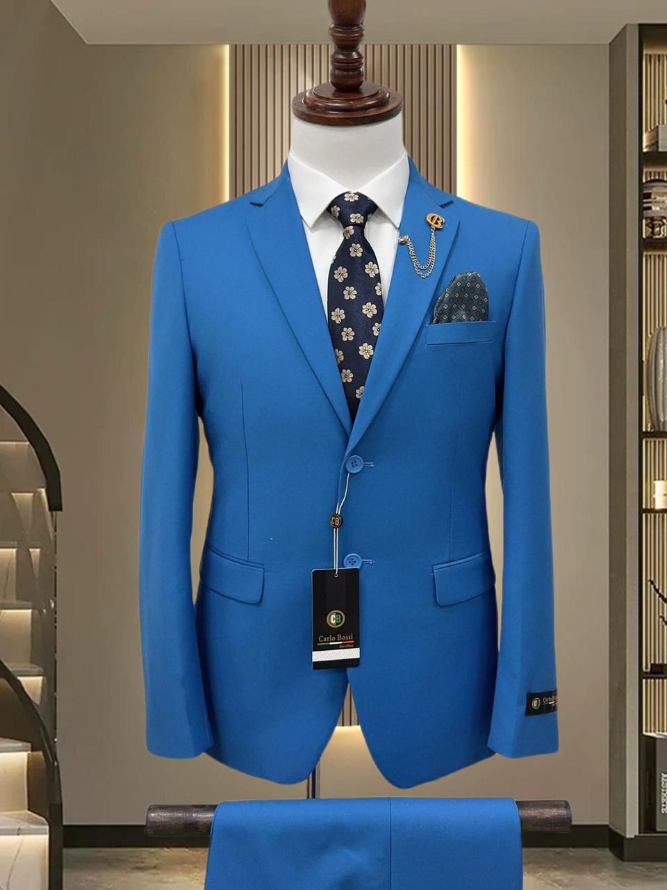 Billionaire 2 Piece Royal Blue Suit