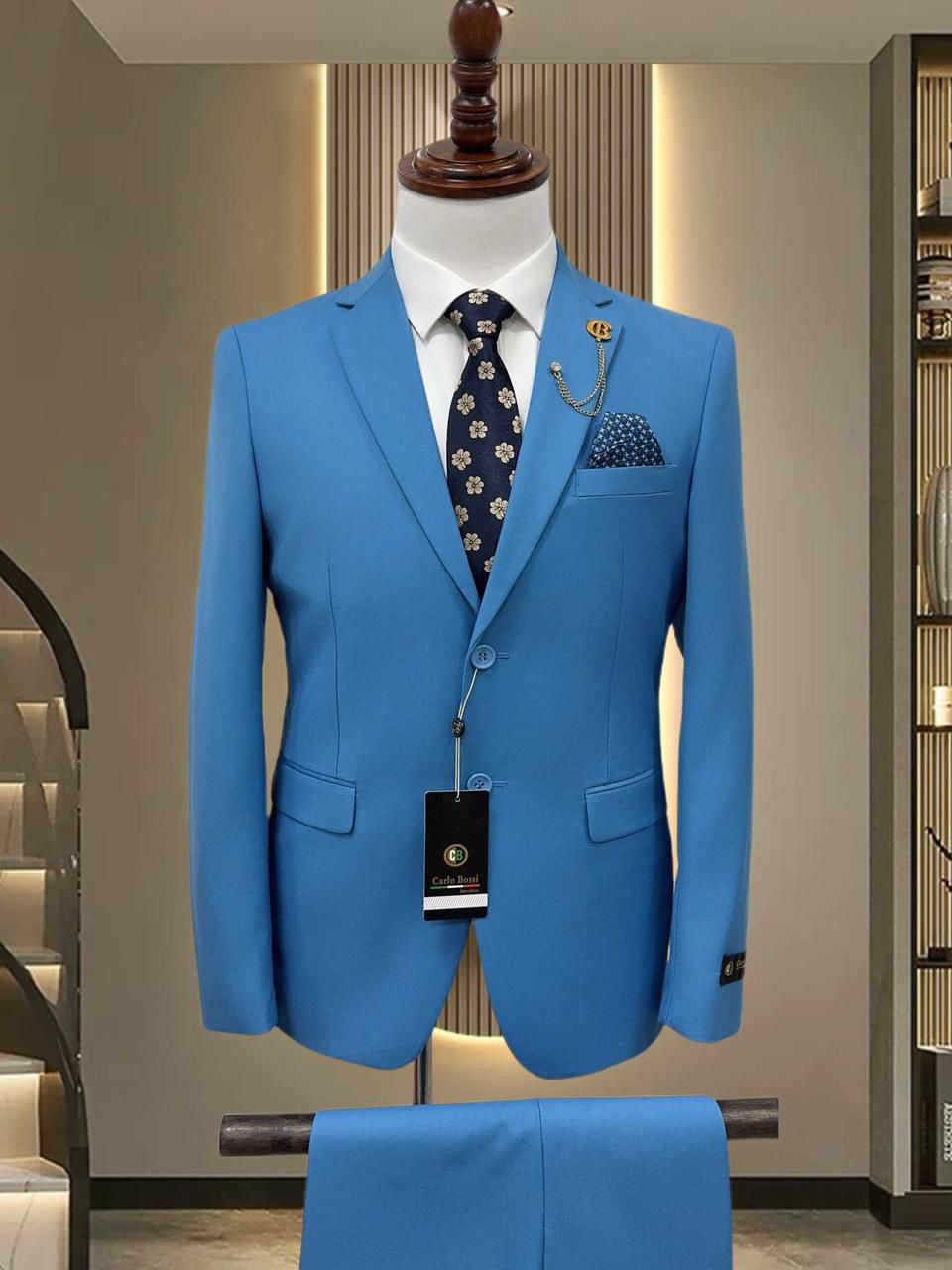 Billionaire 2 Piece Sky Blue Suit