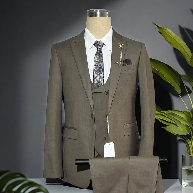 Billionaire 3 Piece Brown Suit