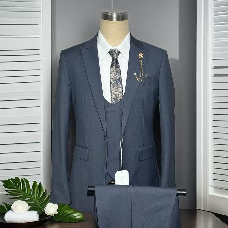 Billionaire 3 Piece Dark Grey Suit