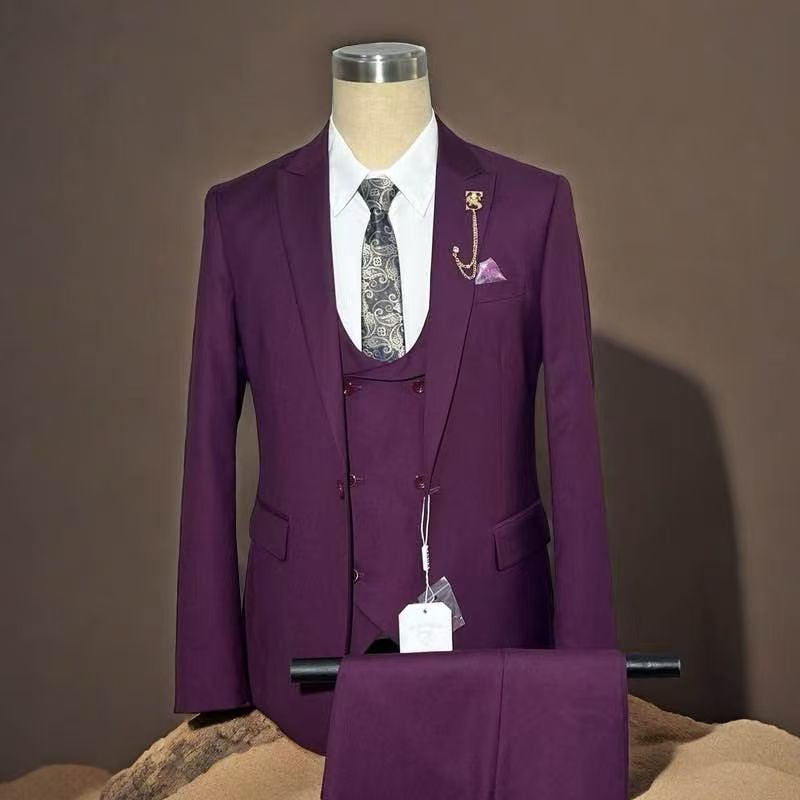 Billionaire 3 Piece Purple Suit