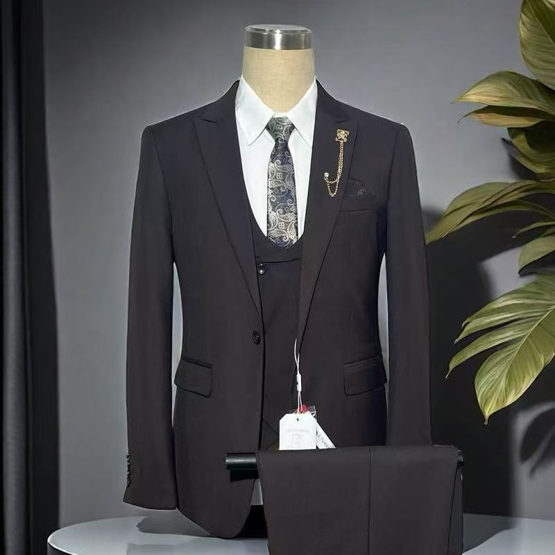 Billionaire 3 Piece Charcoal Grey Suit