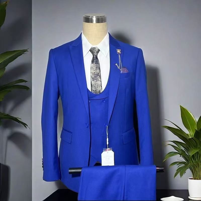 Billionaire 3 Piece Royal Blue Suit