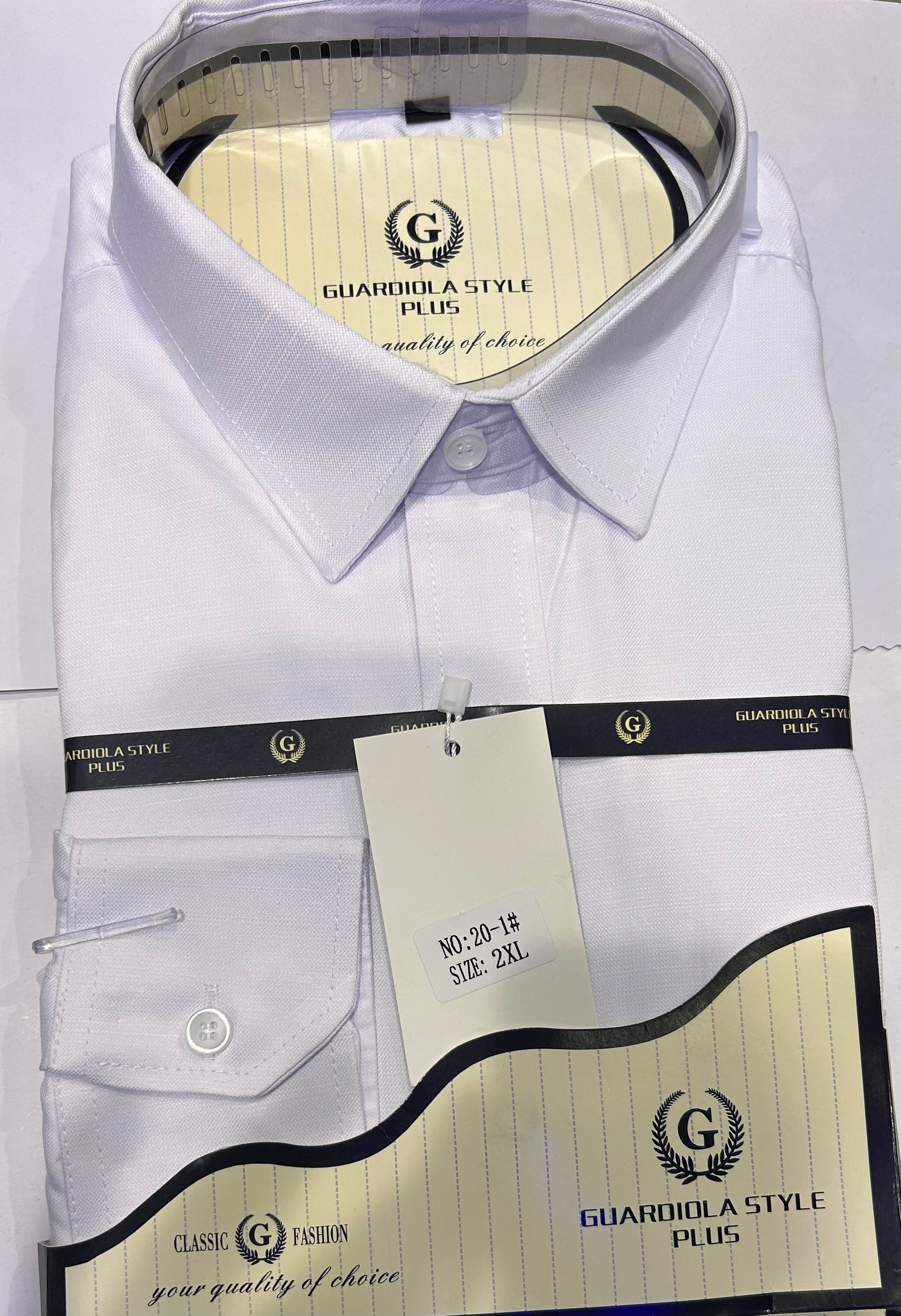 Guardiola Plus Textured White Shirt